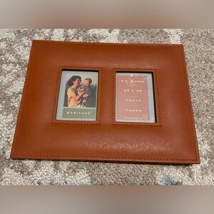 🎄3/$20‼️Heritage Brown Leather Photo Frame